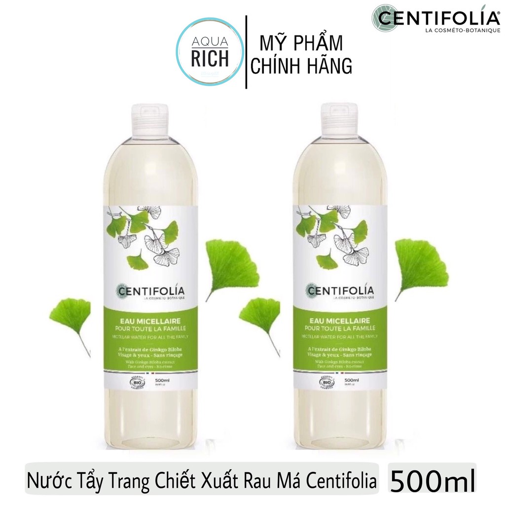 Nước Tẩy Trang Chiết Xuất Rau Má Centifolia Micellar Water - 500ml