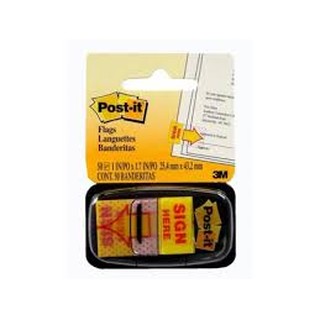 Giấy Note trình ký Sign here Post it 25 x 43mm