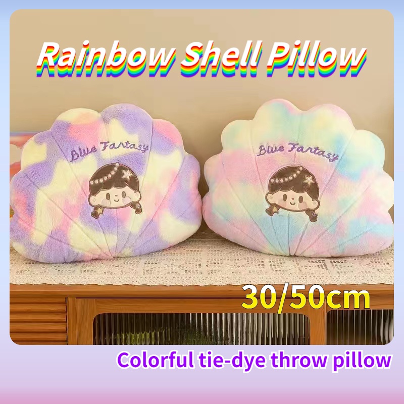 Gối Nhồi Bông Hình Vỏ Sò Nhiều Màu Sắc Kích Thước 30 / 50cm Trang Trí Nhà Cửa
