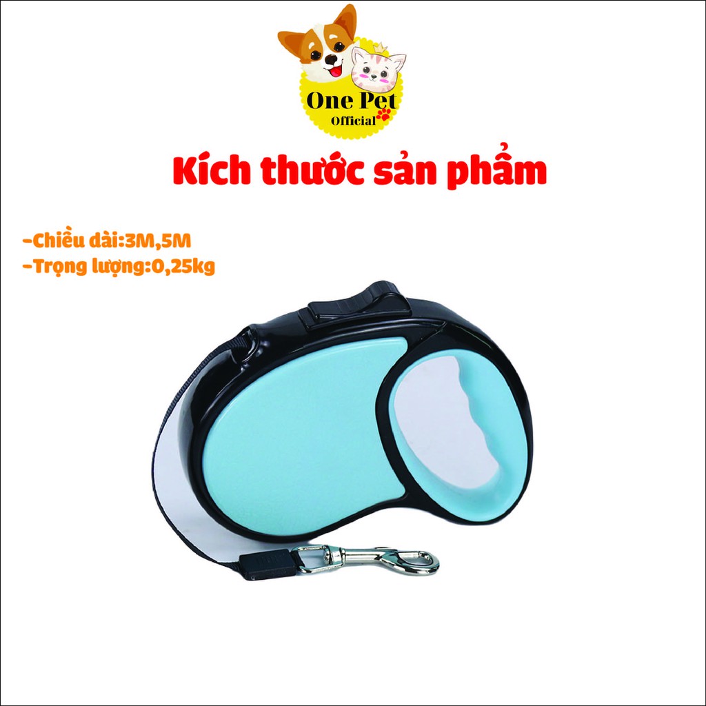 Dây dắt Chó tự động, Dây dắt thú cưng tự động độ dài 3m 5m - One Pet Shop