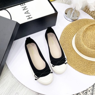 Giày búp bê nơ đế bệt chun fullbox