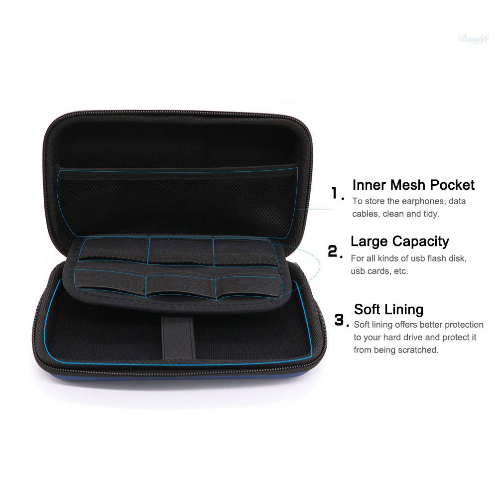 Túi Đựng Ổ Cứng Di Động Bằng Eva Chống Sốc Màu Hồng | BigBuy360 - bigbuy360.vn