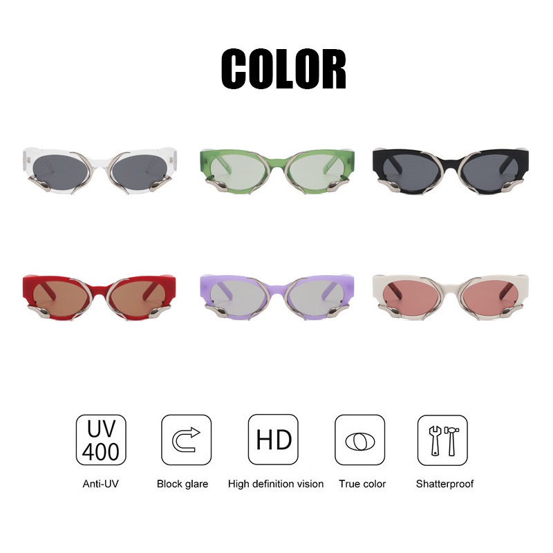 Kính Mát Mắt Mèo / Rắn Màu Kẹo Thời Trang Phong Cách Retro Cho Nữ Y2K