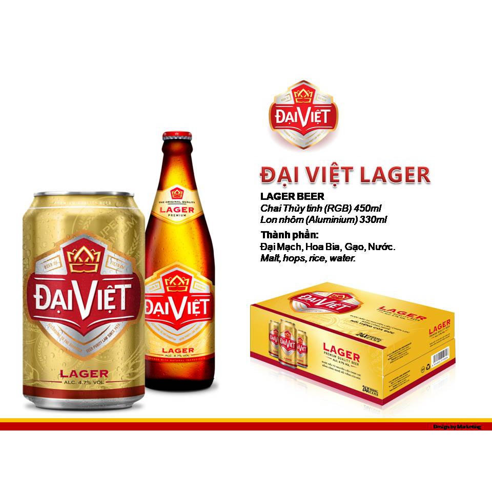 Bia Đại Việt Lager lon 330ml