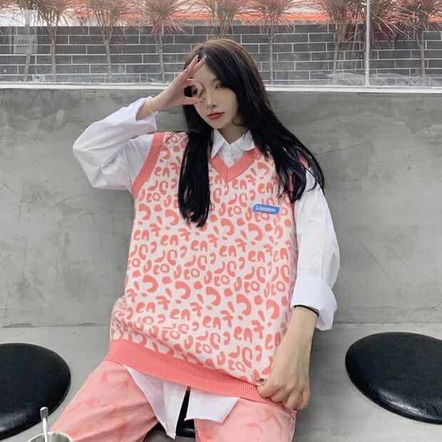 Áo sweater sát nách form rộng phong cách Hàn Quốc trẻ trung cho nữ