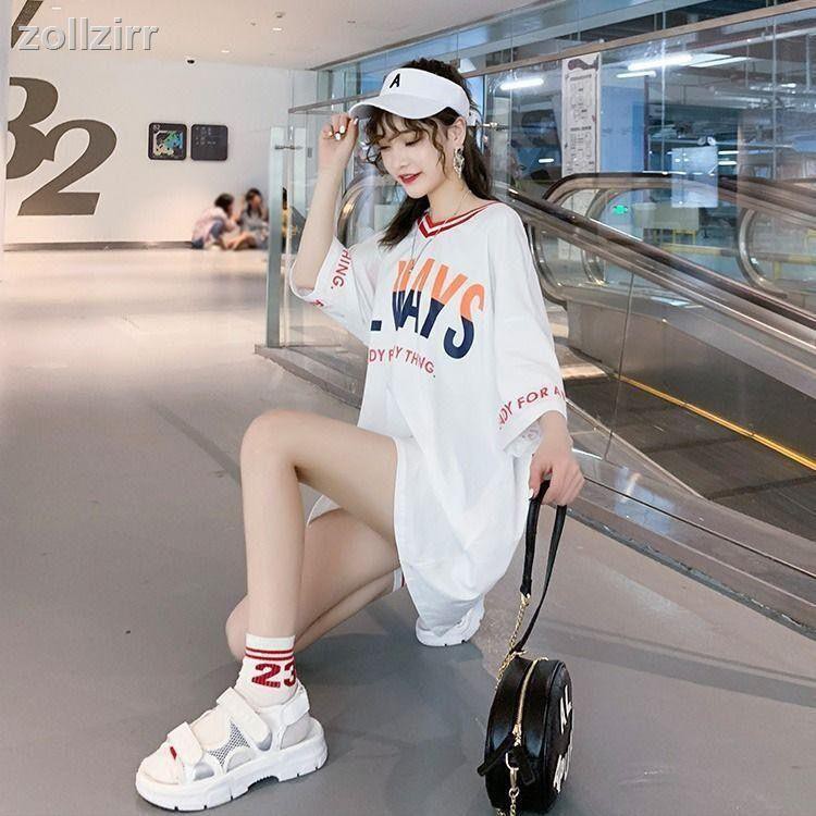 🌈Zollzirr🍓 Đầm thun ngắn tay dáng rộng cỡ lớn thoải mái cho mẹ bầu