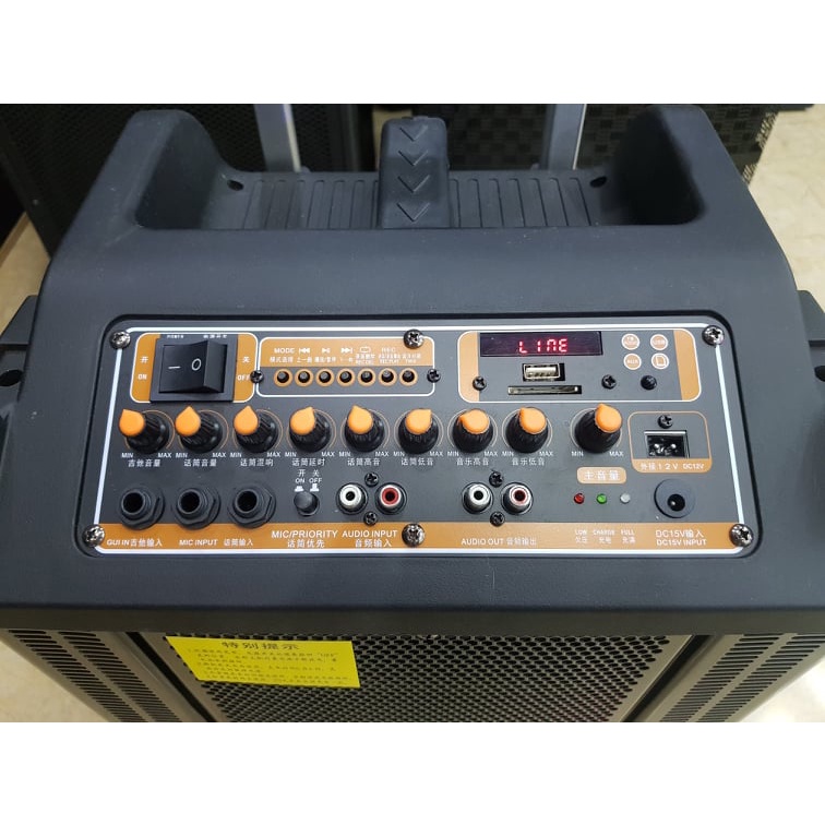 Loa kéo Karaoke Bluetooth JBL BC-156-12A: Bass 30, Công suất lớn, Có 2 Micro không dây đi kèm
