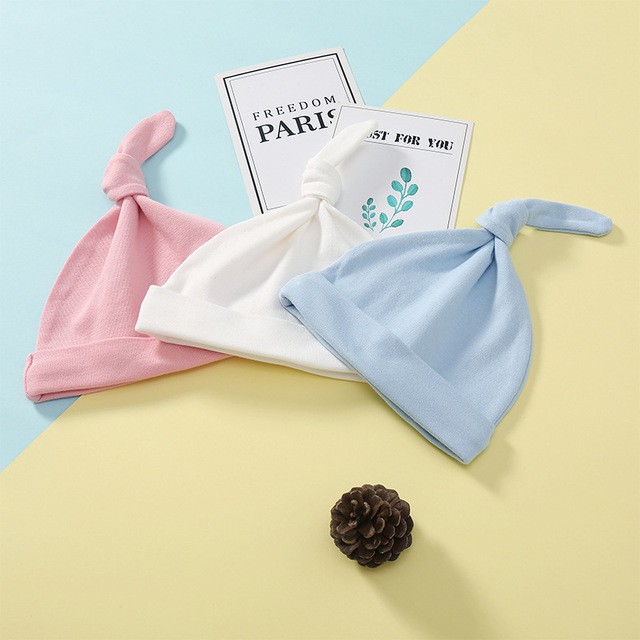 Mũ cotton mềm mại ấm áp xinh xắn cho trẻ sơ sinh