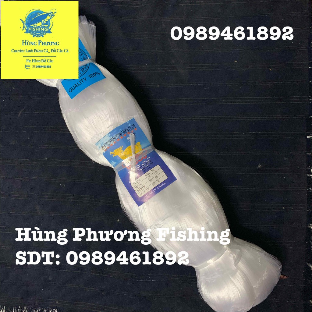 Lưới Thái lan Mác con Rùa vàng 60 mắt x180m cước 20 - Hùng Phương