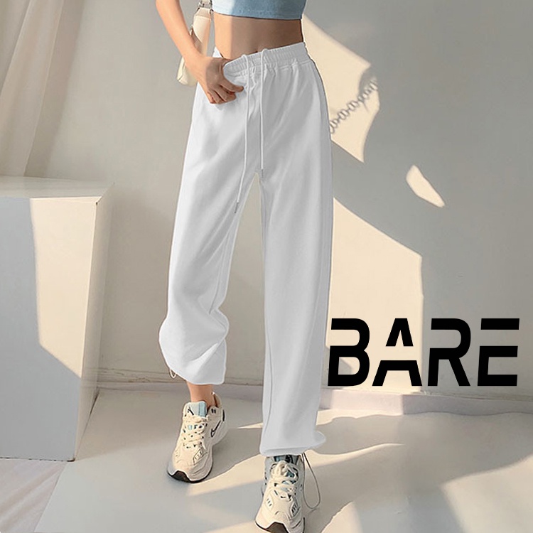 Quần jogger nữ bo gấu vải thun da cá, quần bom ống rộng nữ nỉ thun dáng jogger