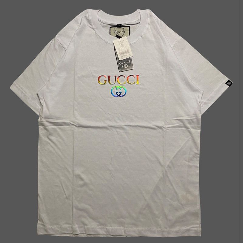 Áo Thun Cầu Vồng Thương Hiệu GUCCI | Áo Thun Nữ Kiểu Dáng Trẻ Trung Năng Động
