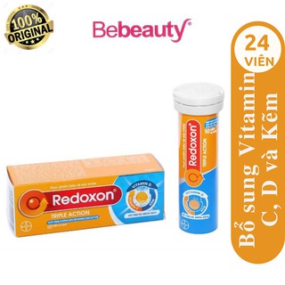 Viên sủi tăng đề kháng bổ sung Vitamin C, D và Kẽm Redoxon Triple Action 10 và 24 viên