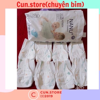 Bỉm dán , tã dán Nanu 2 bịch 100 miếng size S100/M100
