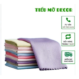 Combo 5 Khăn Vải Đa Năng ( 30x40 ) Vân Vảy Cá Siêu Mịn, Siêu Thấm Hút6
