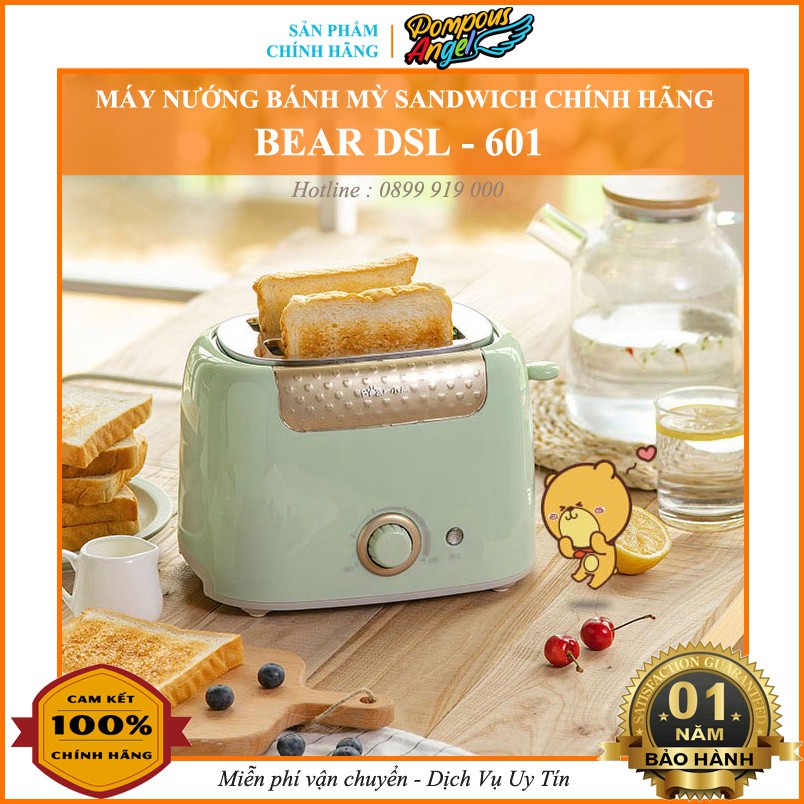 [Chính hãng] Máy nướng bánh mì BEAR DSL-601 chính hãng , 2 màu xanh/hồng , bảo hành 12 tháng chính hãng