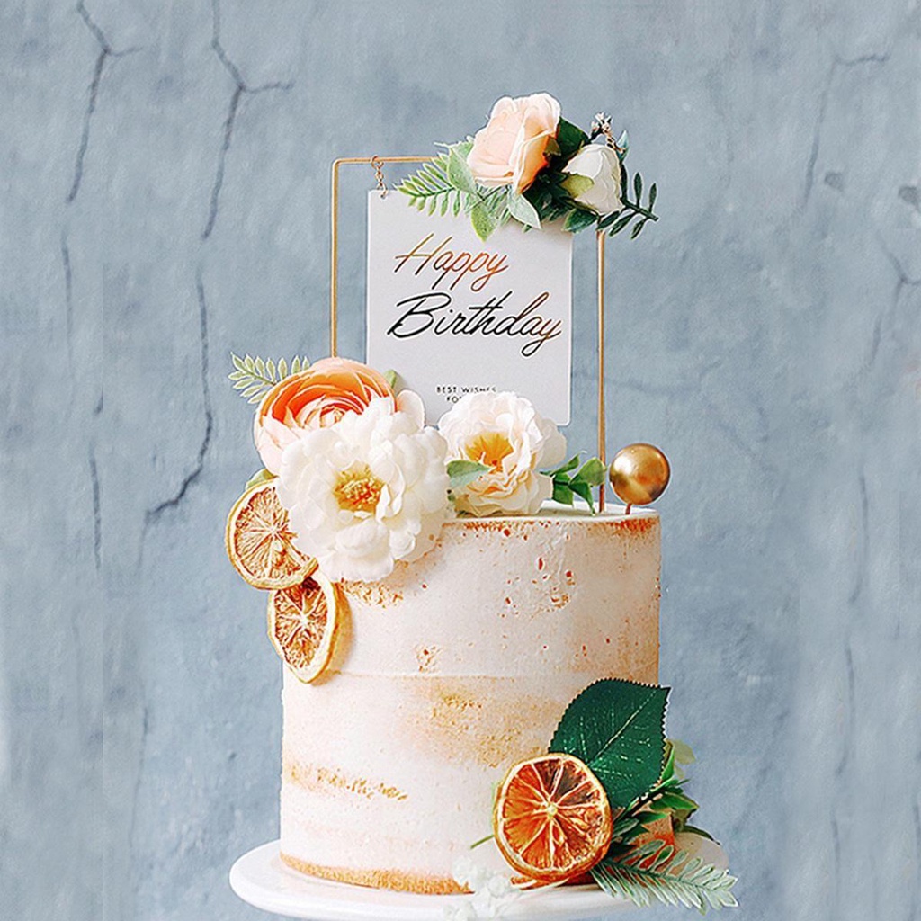 AUGUSTINA Que Cắm Trang Trí Bánh Kem Chữ Happy Birthday