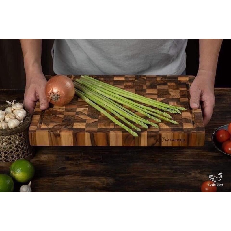 Thớt Gỗ TEAK KAIYO Chính Hãng Chống Nấm Mốc Mùn Chống Cong Vênh
