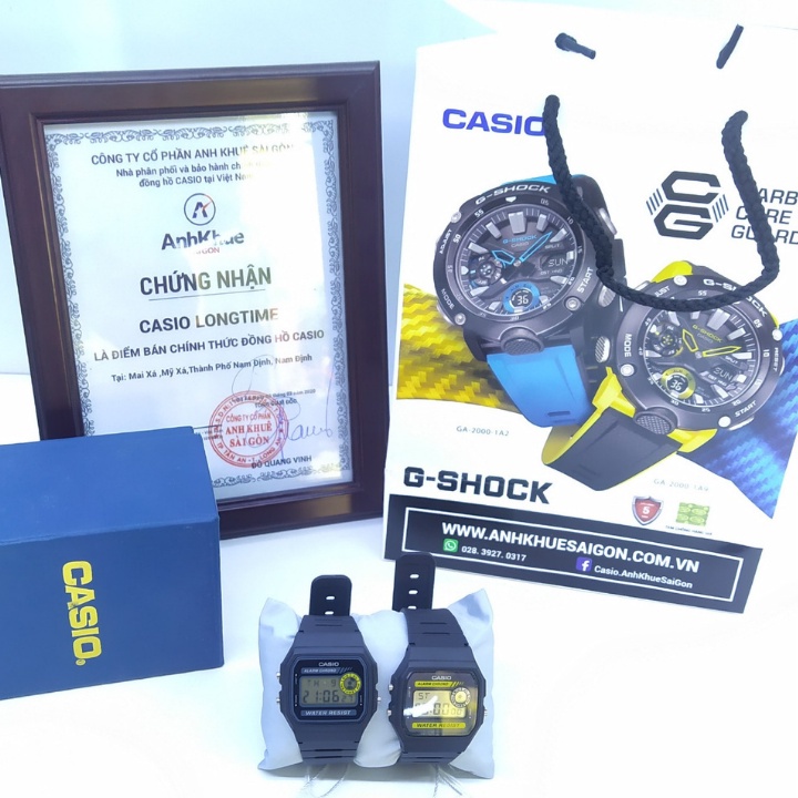 Đồng Hồ Casio Nam Nữ F-91, F-91, F-201 Chính Hãng Anh Khuê, Chống Nước 5 ATM- Tuổi Thọ Pin