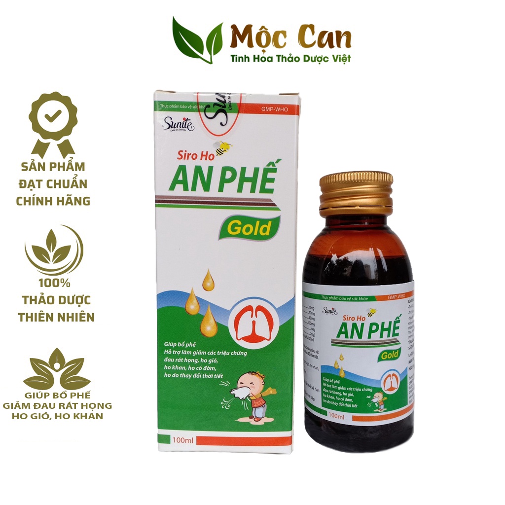 Bổ Phế, Trừ Ho, Tiêu Đờm - Siro Ho An Phế 100ml - Sản xuất tại Hoá Dư.ợc Việt Nam.