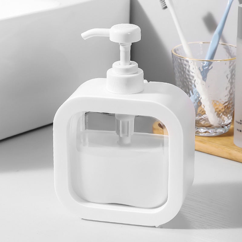 Chai Nhựa Rỗng 500ML Đựng Xà Phòng/Dầu Gội Dạng Nhấn Có Thể Đổ Đầy Đa Năng Cho Nhà Tắm