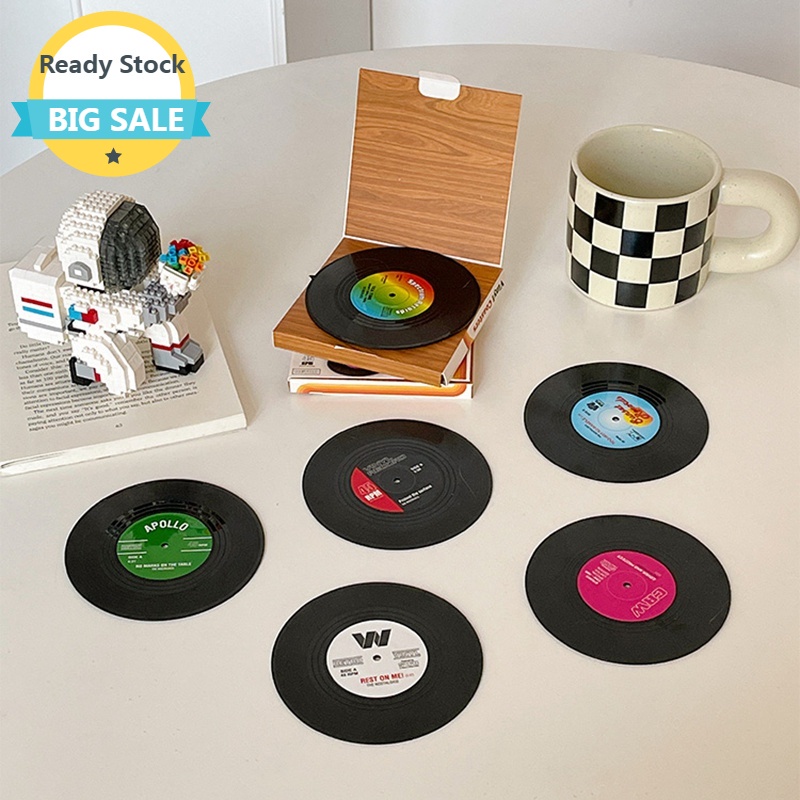 Set 2/4/6 Tấm Lót Đĩa CD Vinyl Sáng Tạo Dùng Làm Đạo Cụ Chụp Ảnh