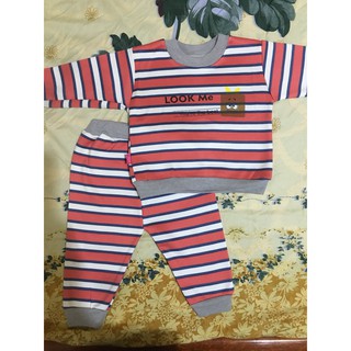 combo 5 bộ nỉ kẻ cho bé
