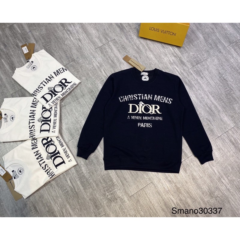 ÁO NỈ THU ĐÔNG NAM NỮ THÊU CHỮ DIOR PARIS,KÈM VIDEO ẢNH THẬT