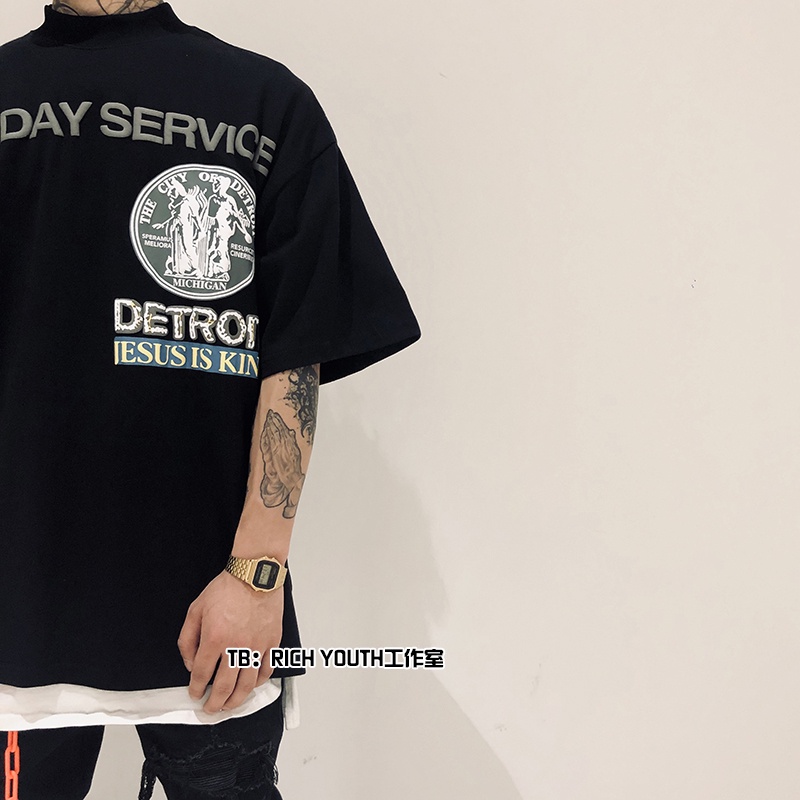 CPFM Kanye with the same JESUS IS KING limited high street hip-hop tide brand short-sleeved T-shirt couple models