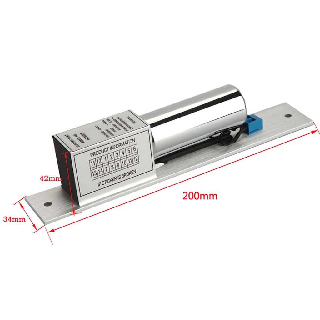 Khóa chốt âm cửa điện từ 12V, loại thường mở  - BH 6 tháng