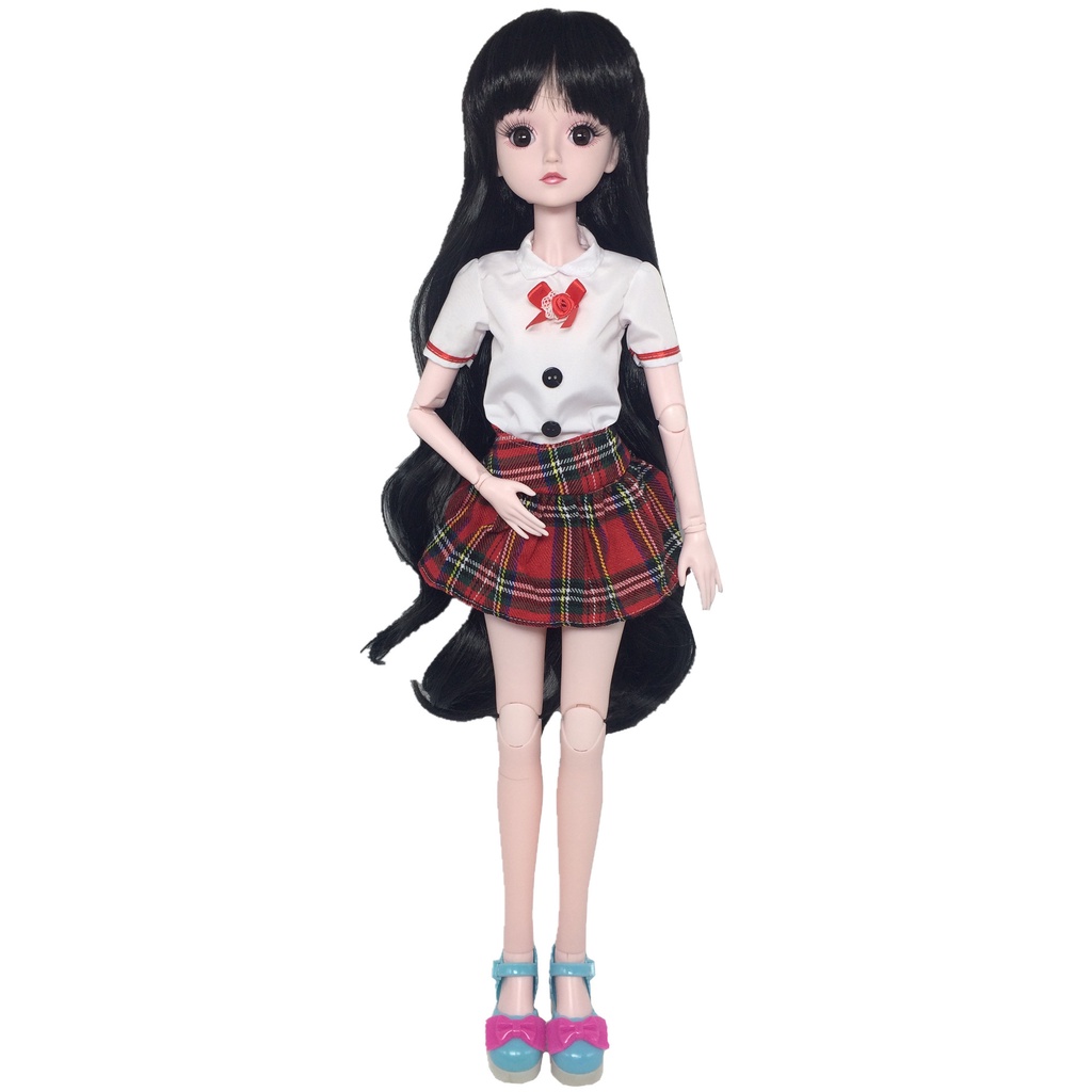 Đồng phục nữ sinh cho búp bê barbie 60cm phụ kiện búp bê ANDATOY AD973