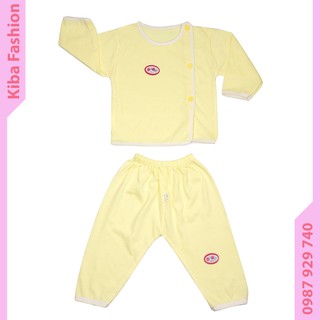 1 bộ sơ sinh dài tay baby màu hàng đẹp chất cotton mềm mịn an toàn cho bé sơ sinh - bdtm16
