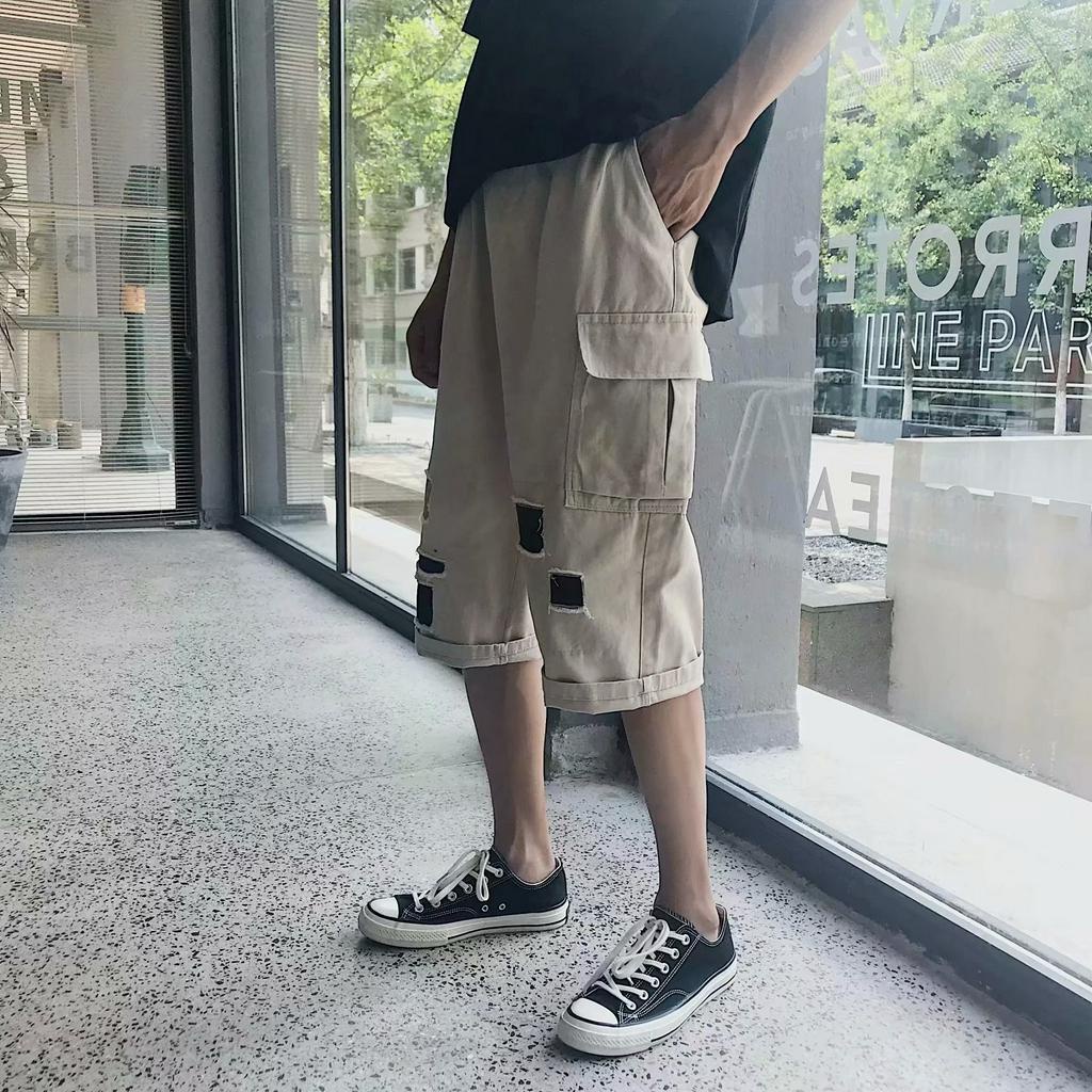 Quần Short cargo Phong Cách Hàn Quốc Thời Trang Cho Nam