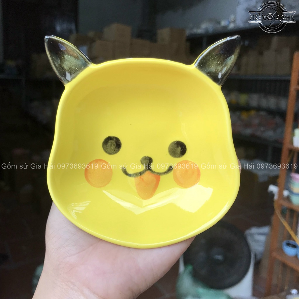 Set 9 món bát đĩa màu vàng gà con cực xinh