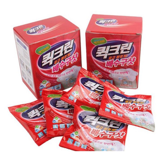 Hộp thông cống, thông bệt vệ sinh Hàn Quốc 5 túi 1 hộp