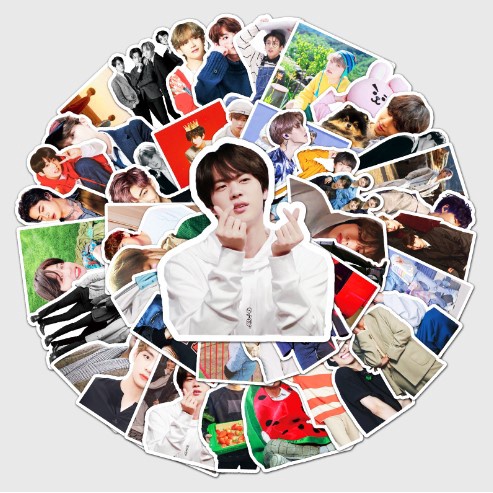 [50 Hình] Sticker nhóm BTS dán trang trí laptop, mũ nón bảo hiểm, vali, xe tay ga, ván trượt - DB.139