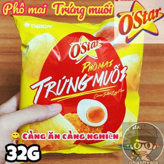 Combo 5 gói Bánh Snack Ostar 🌟siêu phẩm mới🌟 PHÔ MAI TRỨNG MUỐI gói 32g 😋Càng ăn càng nghiền😋