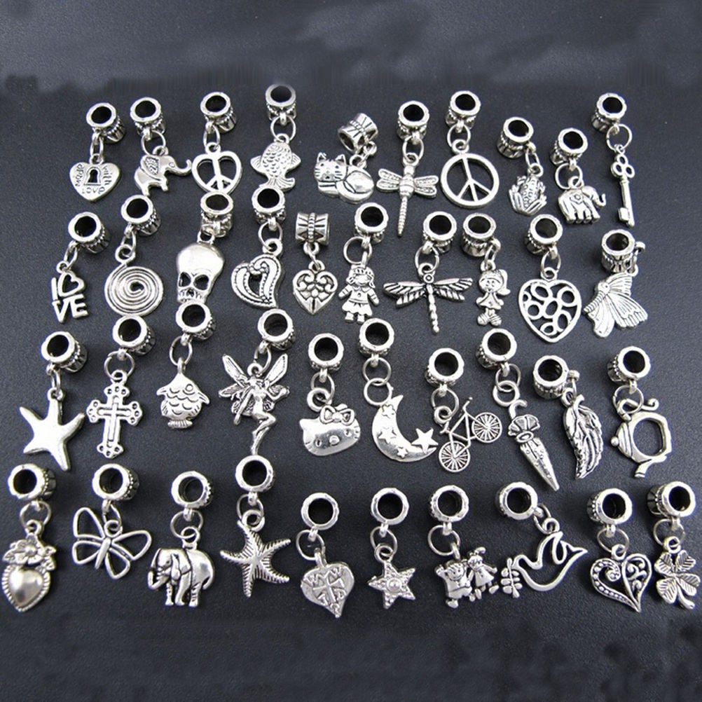 Set 40 Hạt Bạc Tây Tạng Châu Âu