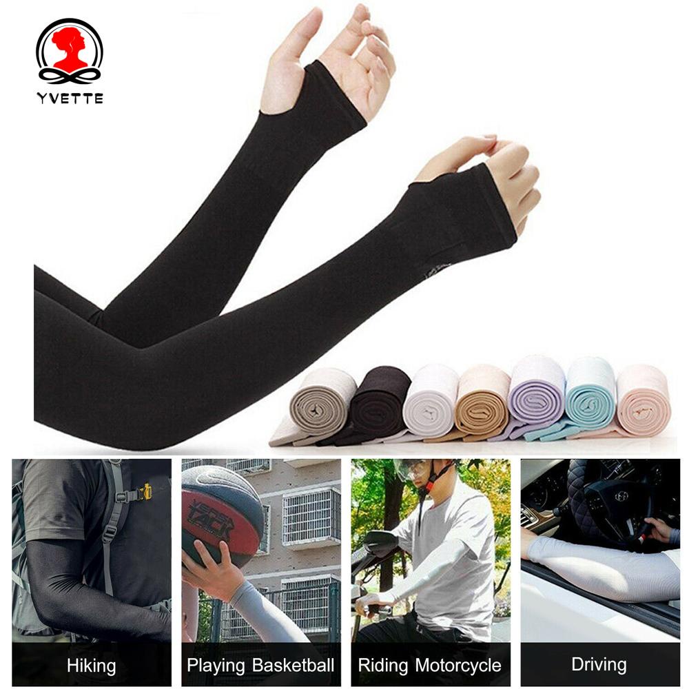 Găng tay ống chống nắng làm mát giữ ấm bảo vệ chống tia UV nhiều màu tùy chọn dùng khi chơi thể thao ngoài trời mùa hè
