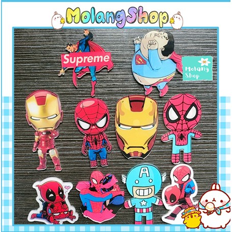 Huy hiệu cài túi Totte/ Áo/ Ba lô mẫu siêu anh hùng Avengers (giao ngẫu nhiên trộn nhiều mẫu) Molangshop