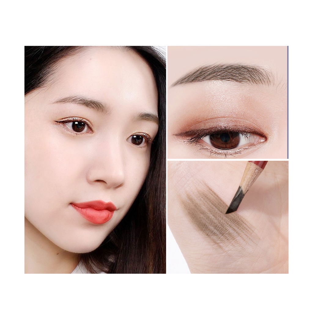 Bút Chì Kẻ Lông Mày Bằng Gỗ Tự Nhiên Lâu Trôi Không Nhòe