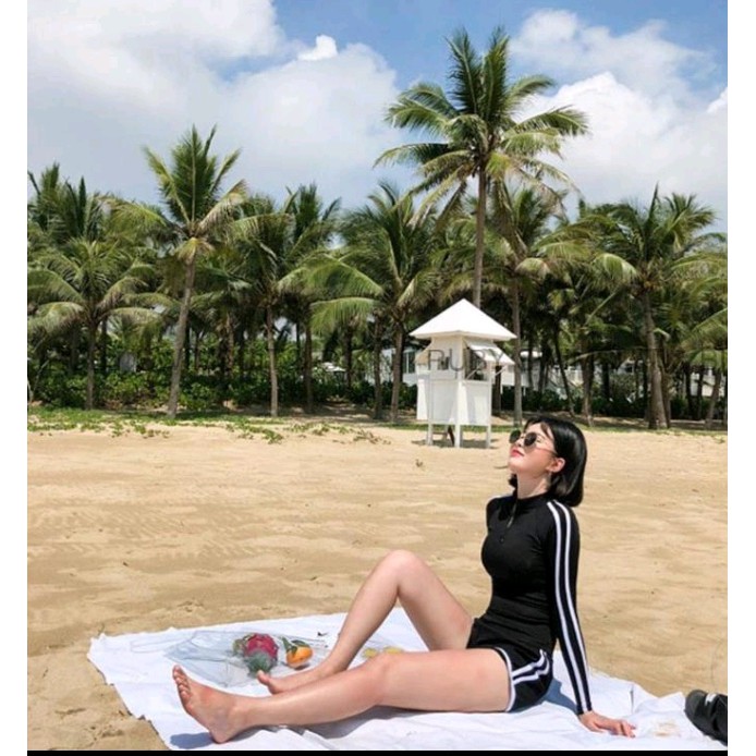 Bikini bồ bơi nữ tay dài quần đùi kín đáo VATIXA BKN82