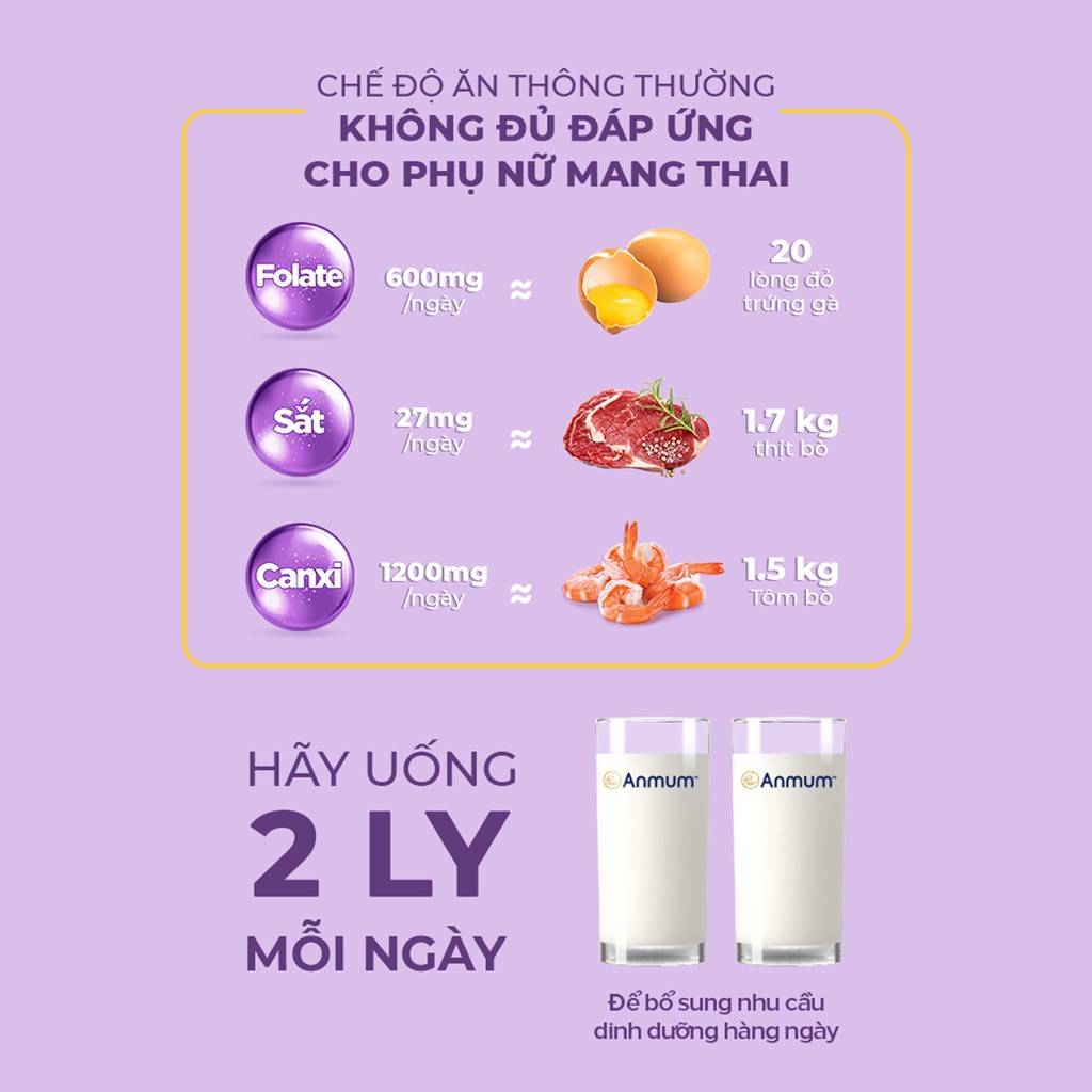 (Mới) Sữa bột Anmum Materna Không Thêm Đường 800g/Lon