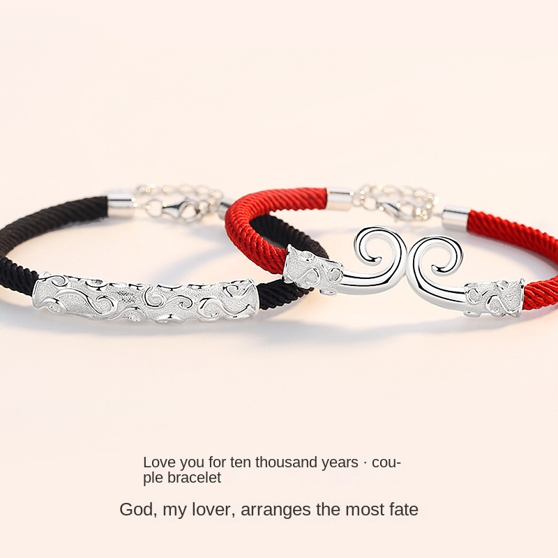 Vòng Đeo Tay Cặp Đôi Màu Đen / Đỏ Dành Cho Học Sinh