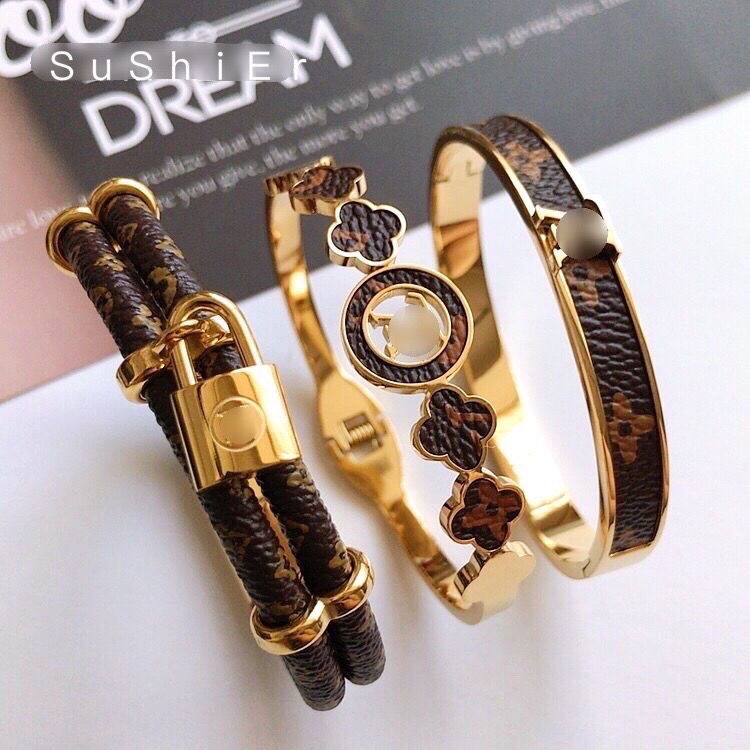 Vòng Tay Lv Bằng Thép Titan Chống Phai Màu Thời Trang Dành Cho Nữ