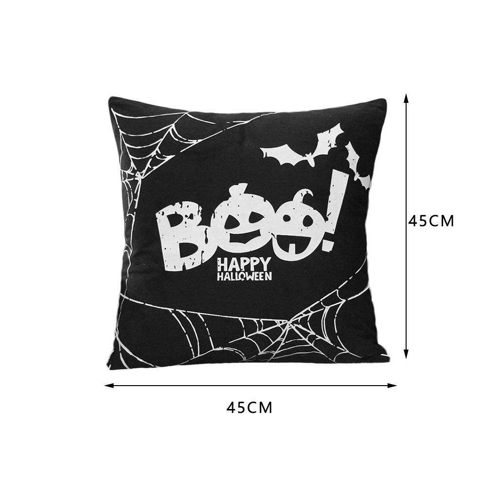Vỏ Gối 45x45cm In Họa Tiết Halloween 3d Dạ Quang Trang Trí Nhà Cửa