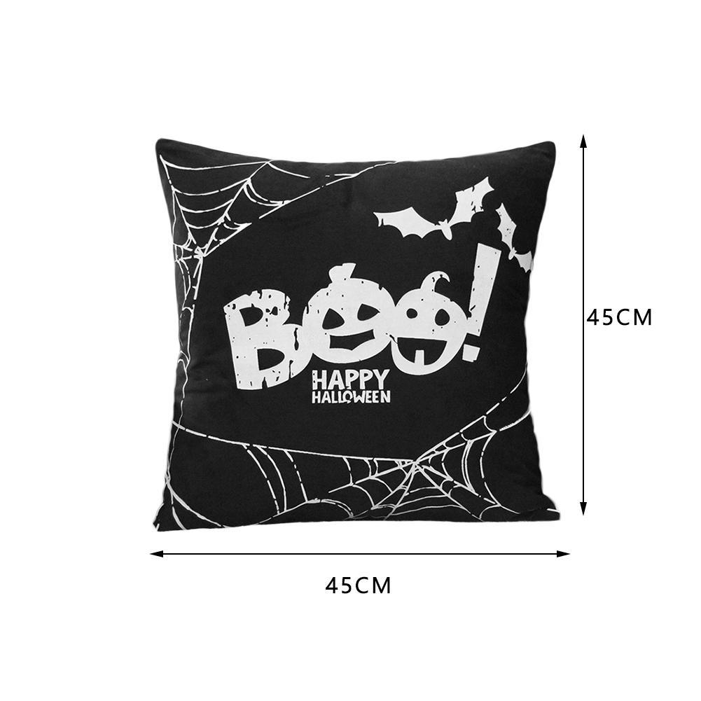 Vỏ Gối 45x45cm In Họa Tiết Halloween 3d Dạ Quang Trang Trí Nhà Cửa