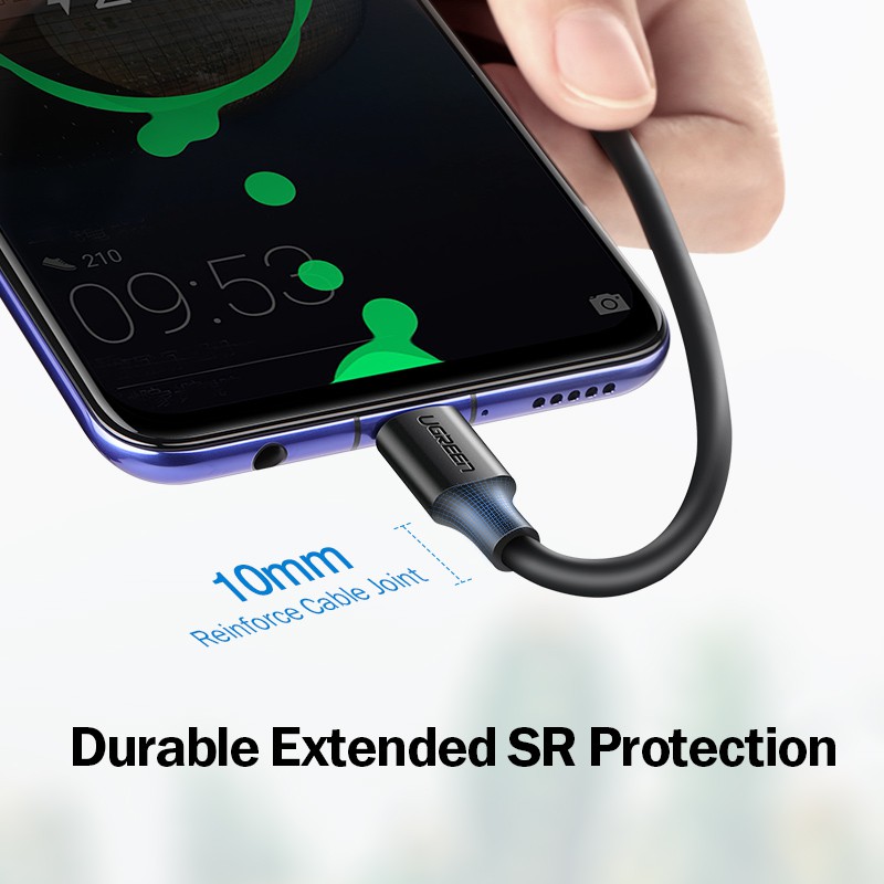 Dây cáp sạc dữ liệu USB type C UGREEN chất lượng cao cho điện thoại Xiaomi