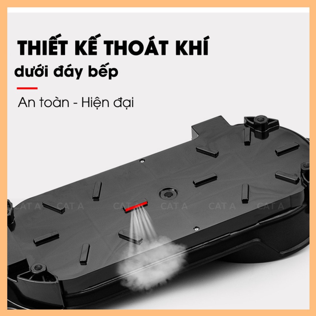 Bếp lẩu nướng - Đa năng CÁT Á G5 - 2 trong 1  bề mặt chống dính truyền nhiệt nhanh giữ nhiệt nhanh hơn