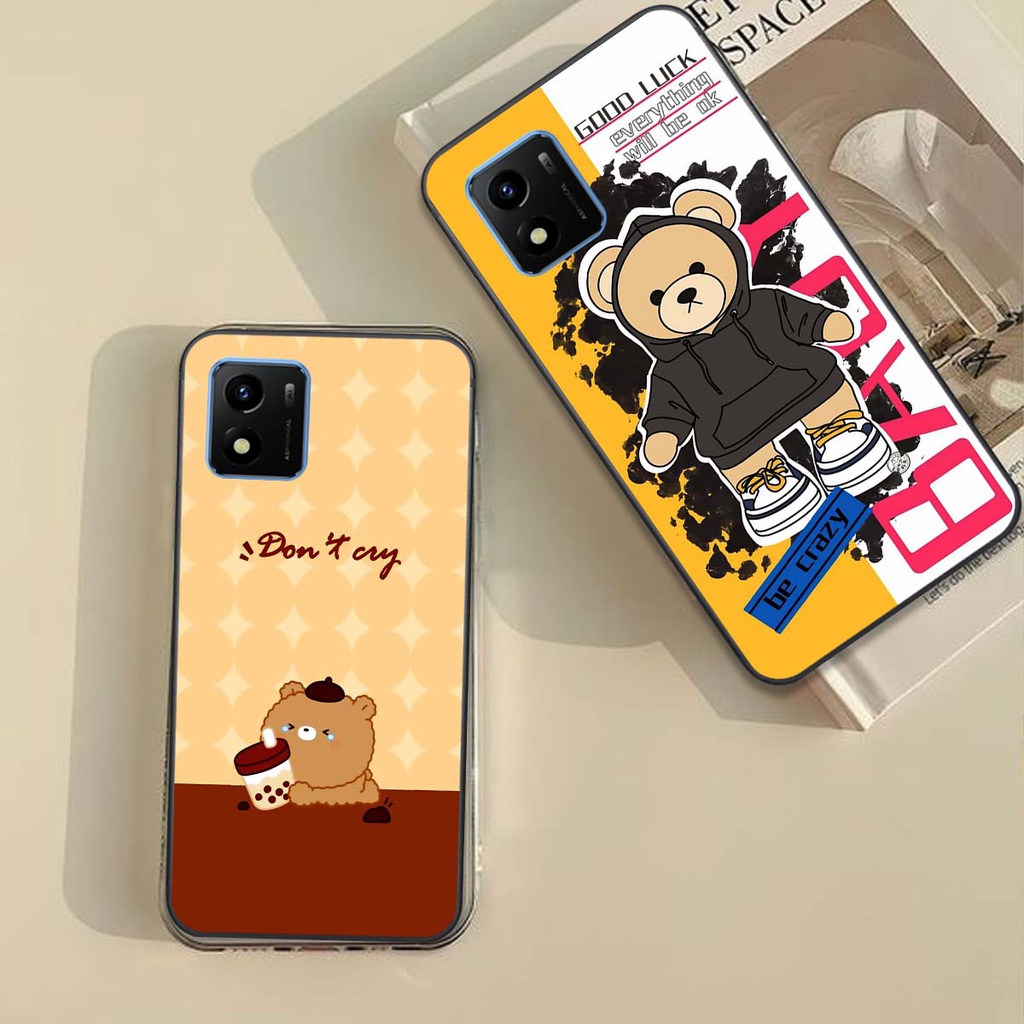 Ốp lưng điện thoại vivo y01 / y02s in hình khủng long xanh, gấu siêu đáng yêu