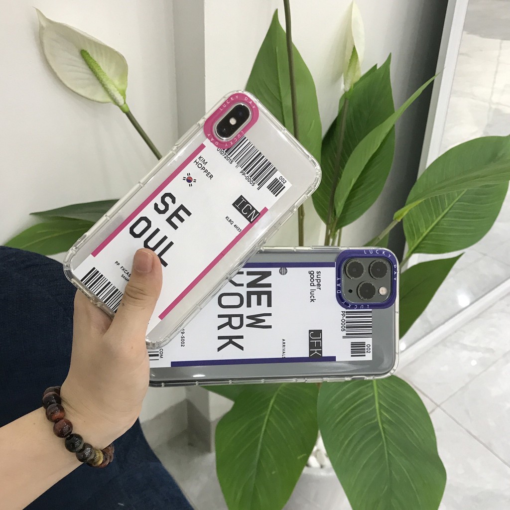 Ốp Lưng iPhone Trong Suốt Hình Vé Máy Bay Cute Chất Mềm Dẻo Iphone 6 6 plus 7 plus 8 8 plus x xs max 11 pro max